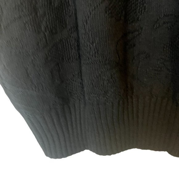 Womens Sweater Vintage TOPPY Cap Sleeve Black Cable Knit USA NEW Size Medium - Picture 9 of 10